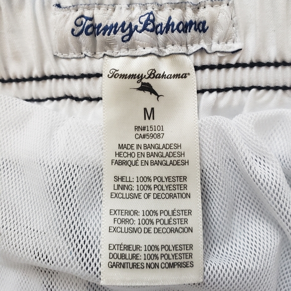 NEW Tommy Bahama Kids Boy Abstract Blue Black Swim Shorts - Picture 4 of 4